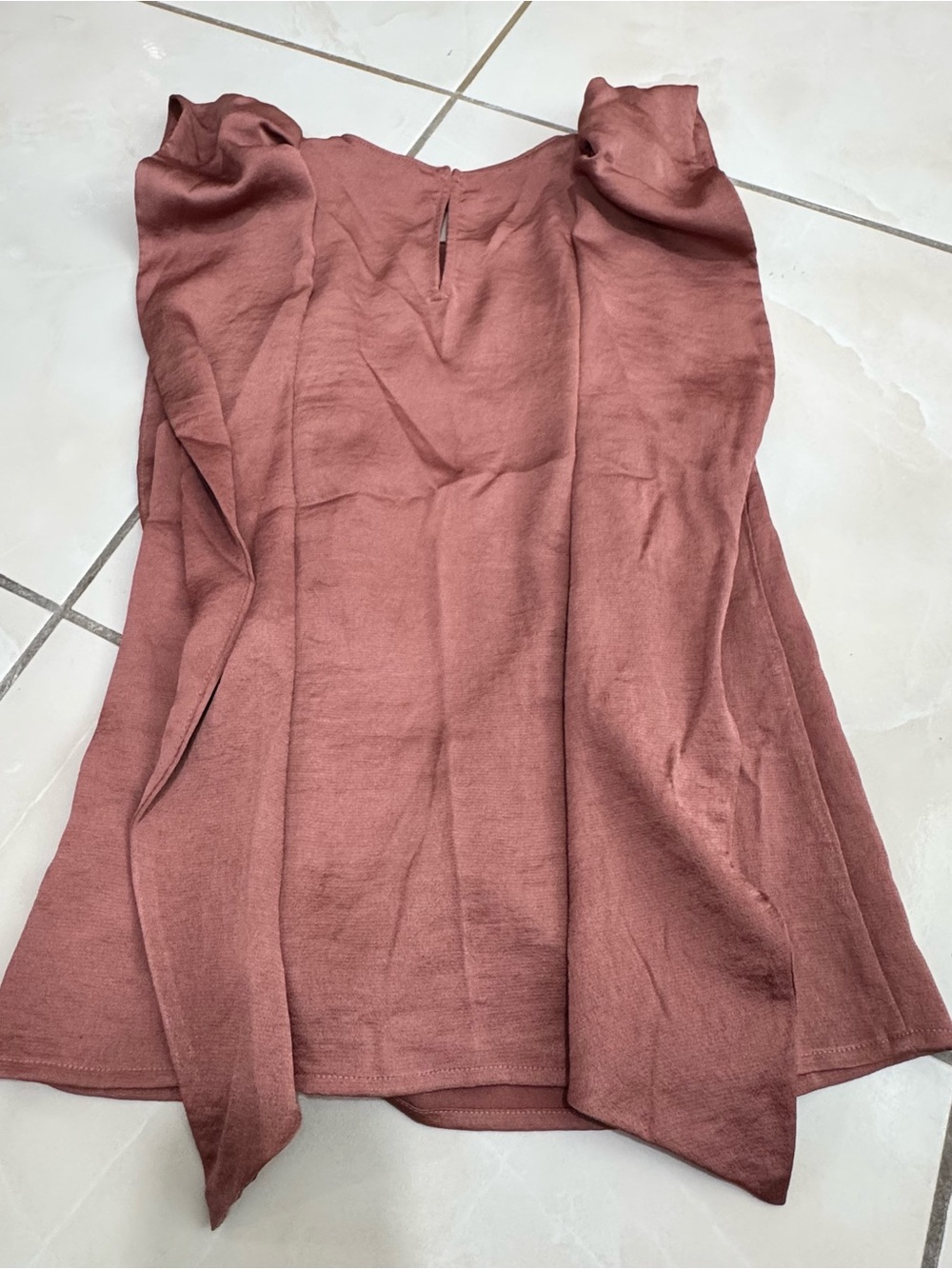 Express Rust Ruffle Sleeve Blouse - Picture 8 of 8